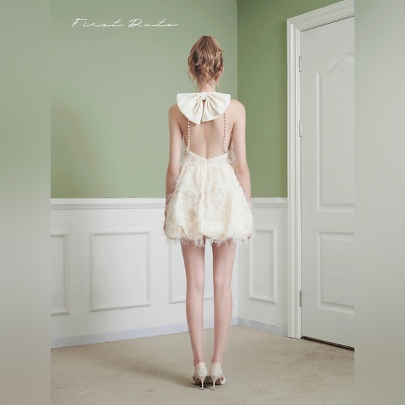 First Date Jasmine Pearl White Mini Dress Size S NWT. - Picture 4 of 15